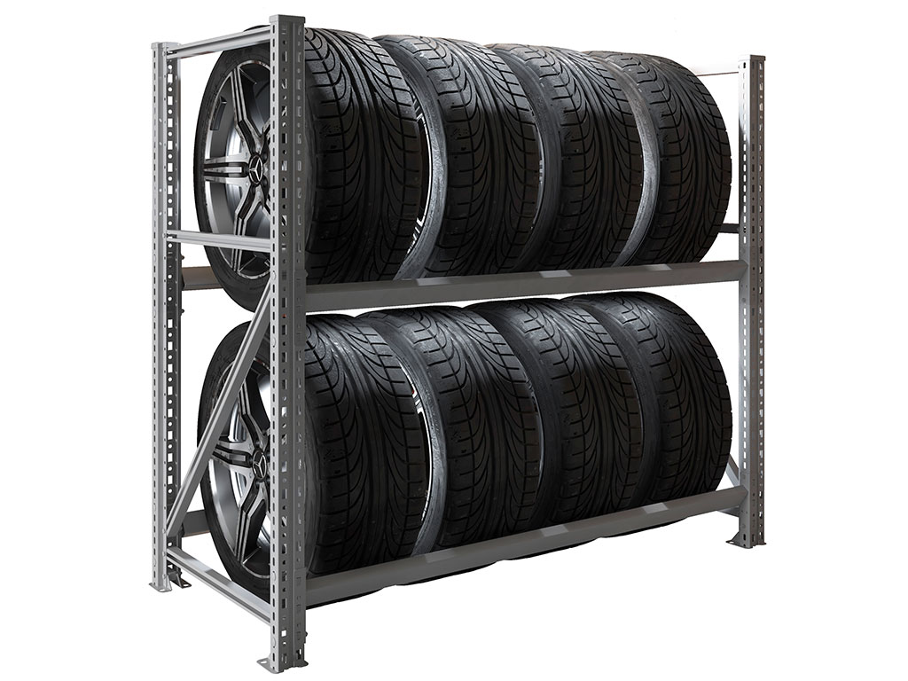 Металлический стеллаж MS Pro 1200/1353x606 стационарный для хранения 8 шин * фото 0