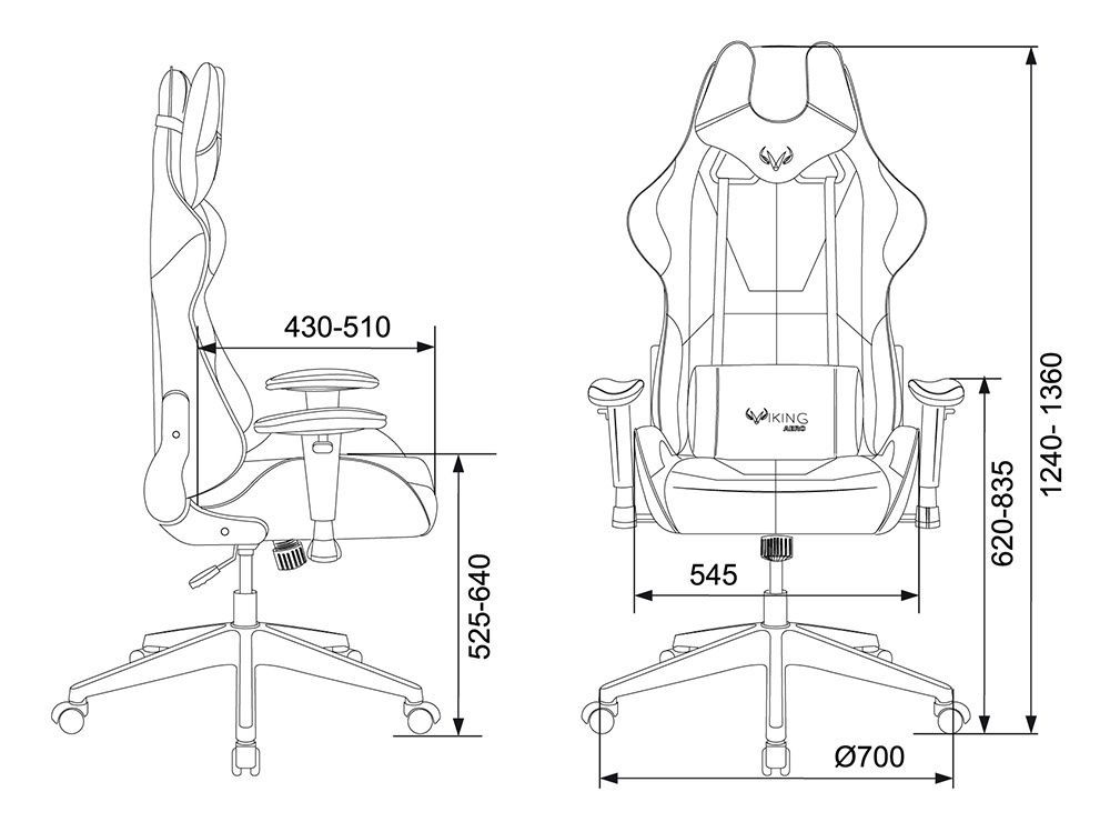 Игровое кресло Бюрократ VIKING 5 AERO фото 8