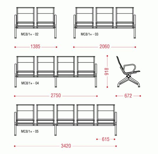 Трехместная секция Aero 2П plus фото 2
