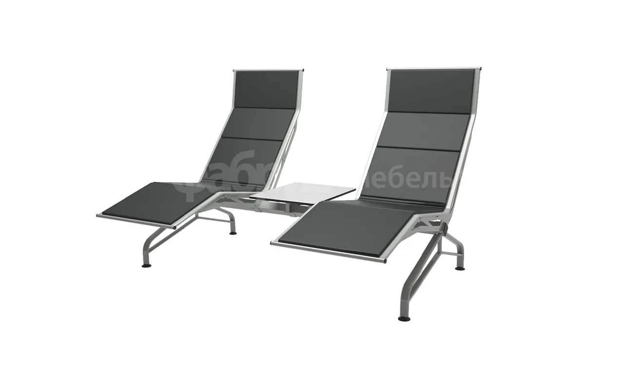 Трехместная секция Aero PU БП со столиком фото 1